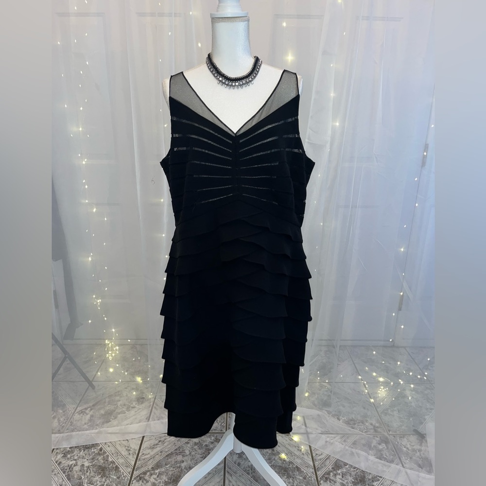 Gorgeous Eliza j mesh tiered cocktail dress